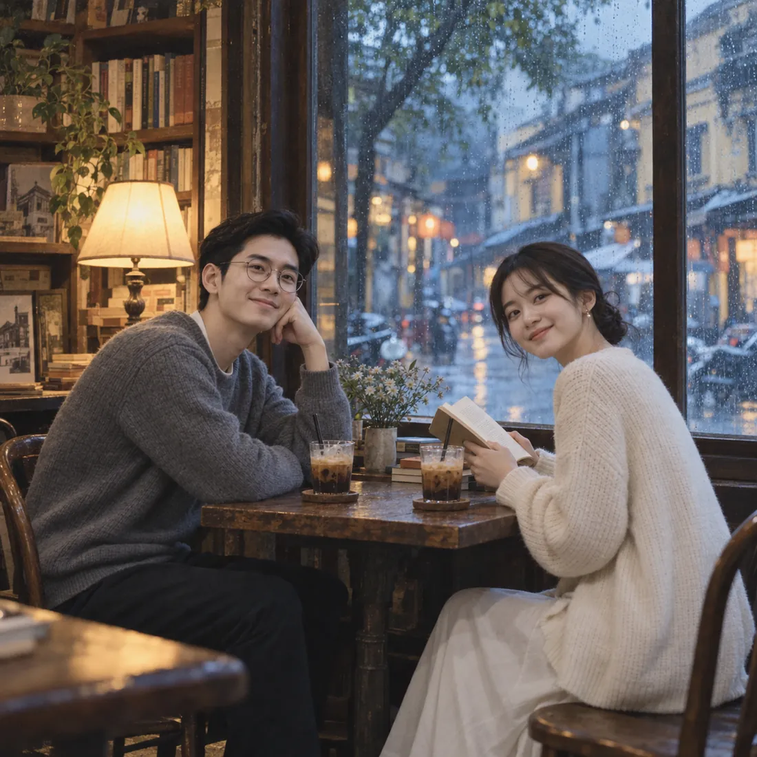 Ở hiệu sách cũ ngày mưa